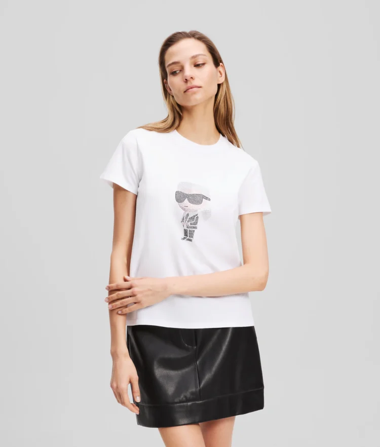 Κοντομάνικο μπλουζάκι Rhinestones Karl Lagerfeld - A3W17076-100