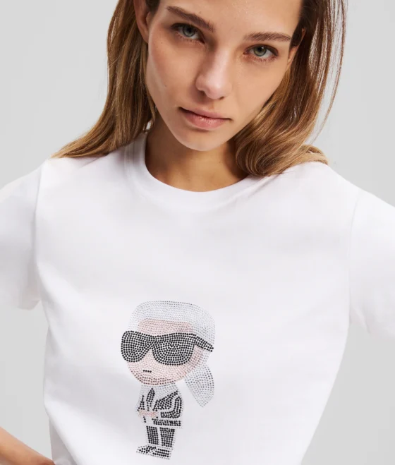 Κοντομάνικο μπλουζάκι Rhinestones Karl Lagerfeld - A3W17076-100 - Image 4