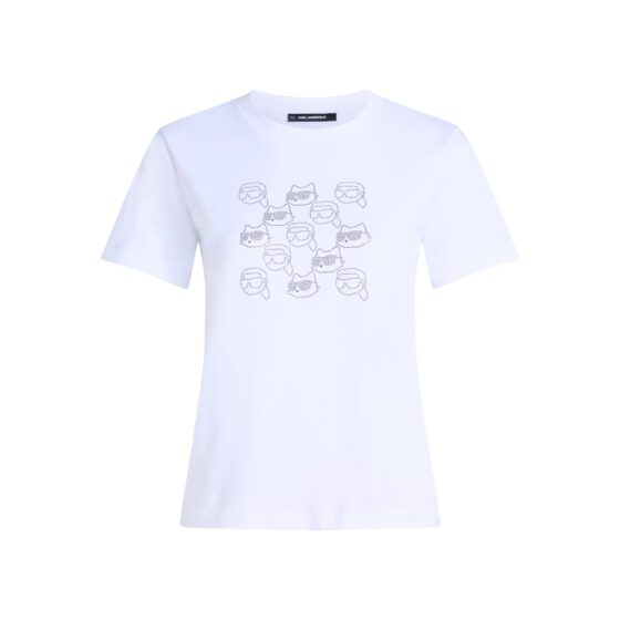 Κοντομάνικο μπλουζάκι Ikon Rhinestone Karl Lagerfeld - A4W17098-100