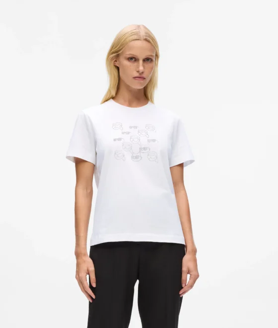 Κοντομάνικο μπλουζάκι Ikon Rhinestone Karl Lagerfeld - A4W17098-100 - Image 2