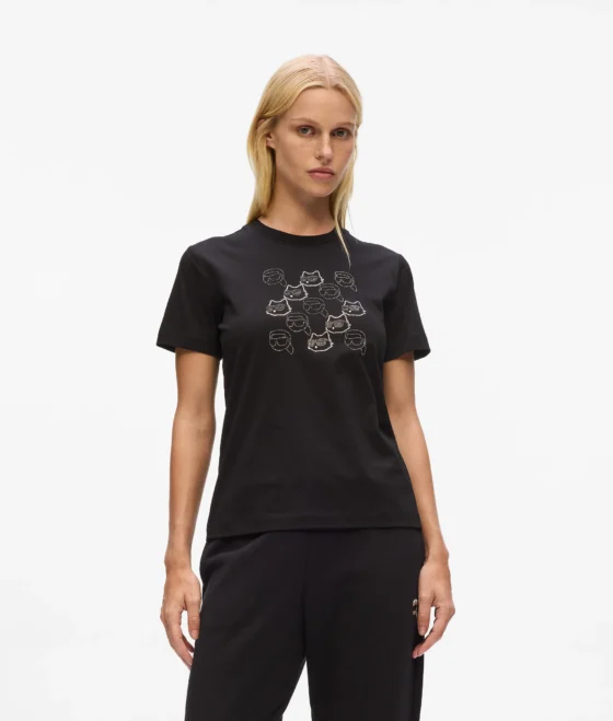 Κοντομάνικο μπλουζάκι Ikon Rhinestone Karl Lagerfeld - A4W17098-999 - Image 2