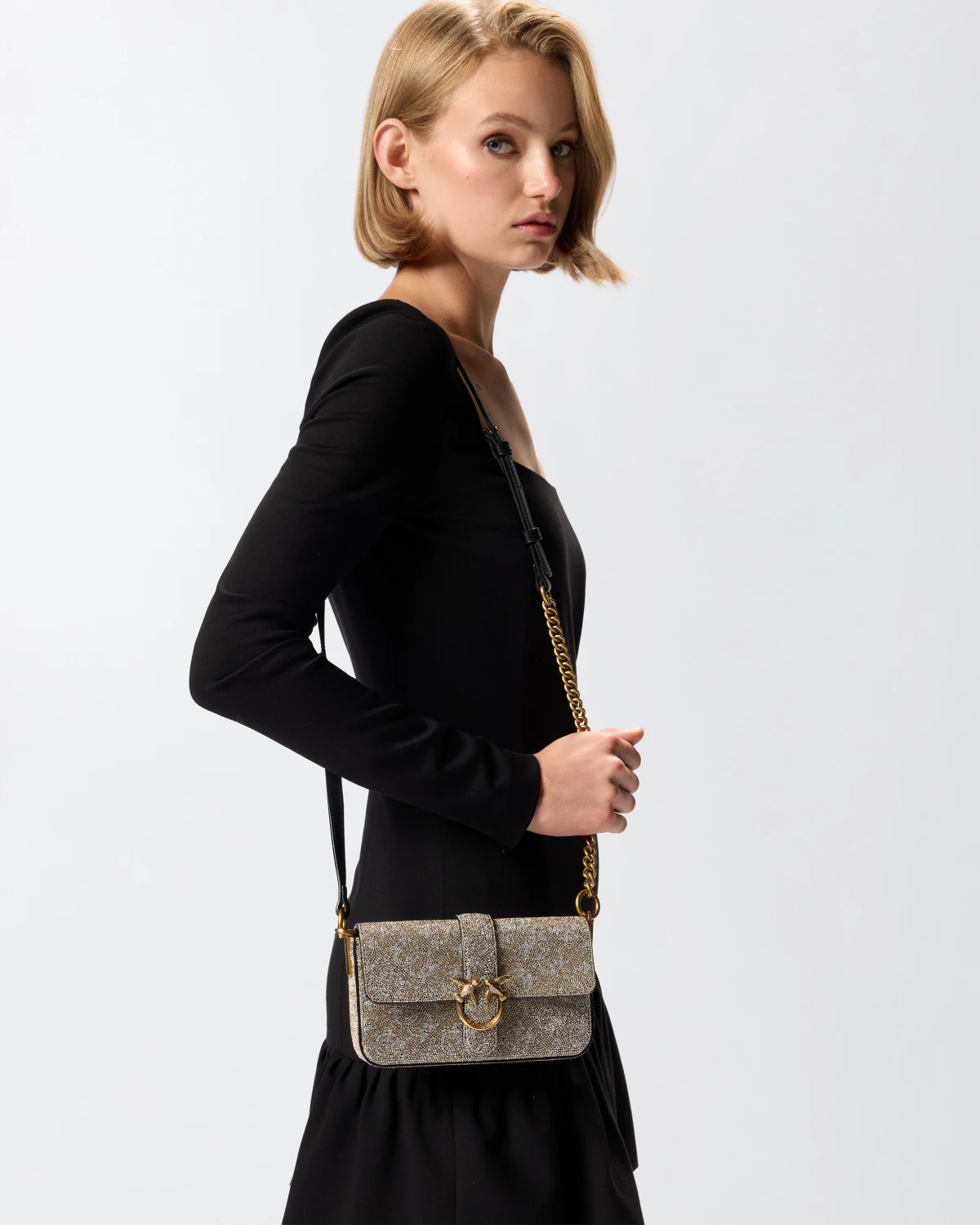 Τσάντα ώμου με στρας Pinko - 105353 A20D ZZLQ Τσάντα ώμου με στρας Pinko - 105353 A20D ZZLQ - Image 5