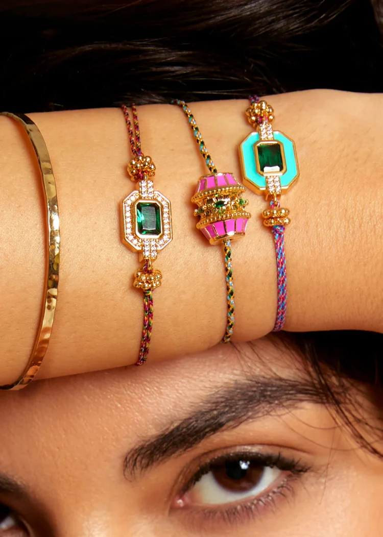 Βραχιόλι Green Shiny Art Deco MYA-BAY - BR-362