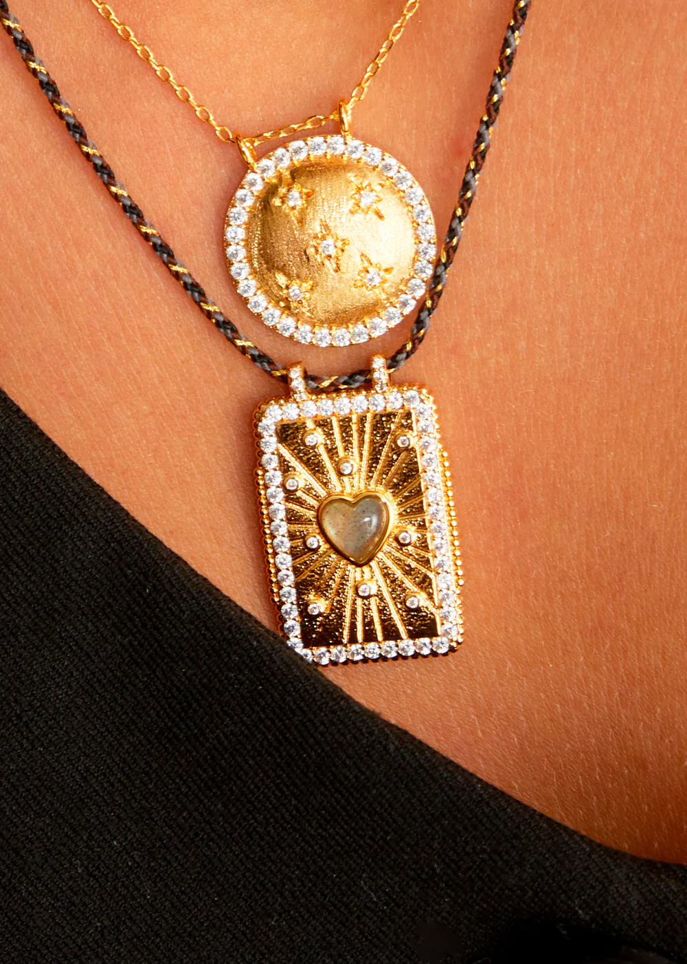 Κολιέ Labradorite Heart Boheme MYA-BAY - CO-249 Κολιέ Labradorite Heart Boheme MYA-BAY - CO-249 - Image 2